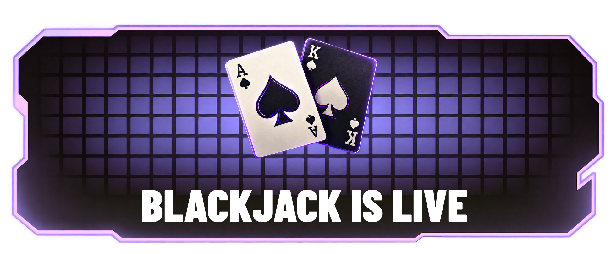 Blackjack is live with ace and king cards